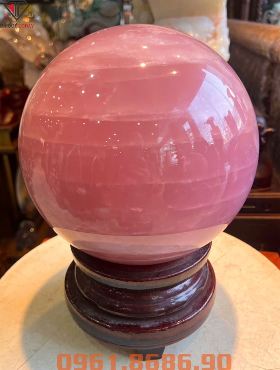 Quả cầu đá thạch anh hồng 11.8kg