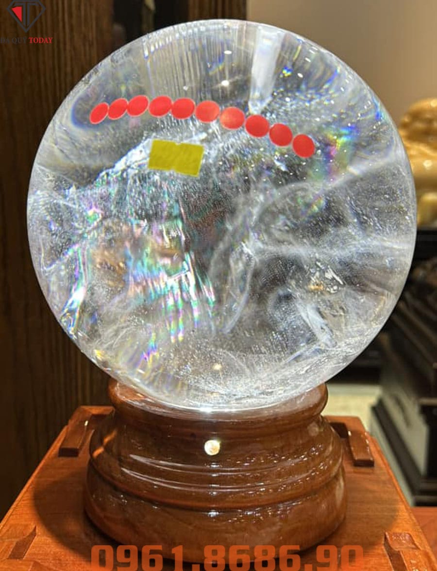 Quả cầu đá thạch anh trắng 11.2kg